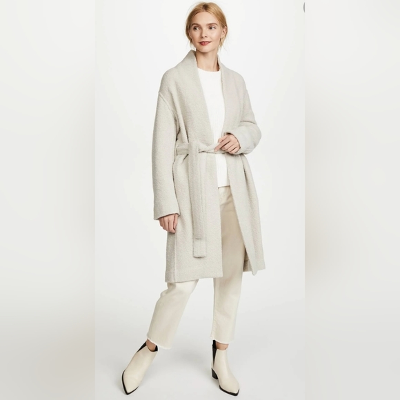 Vince Belted Wool Blend Coat - Picture 4 of 9